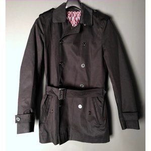 RIVER ISLAND XS black trench coat